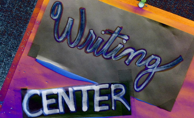 writing center sign